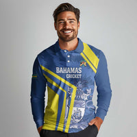 Custom The Bahamas Cricket Long Sleeve Polo Shirt Come On Bahamian