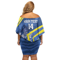 Custom The Bahamas Cricket Off Shoulder Short Dress Come On Bahamian