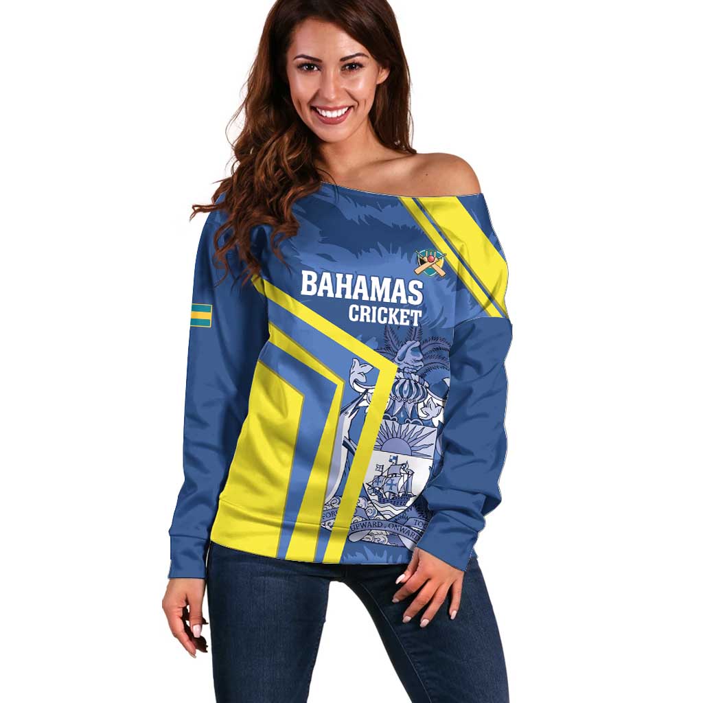 Custom The Bahamas Cricket Off Shoulder Sweater Come On Bahamian
