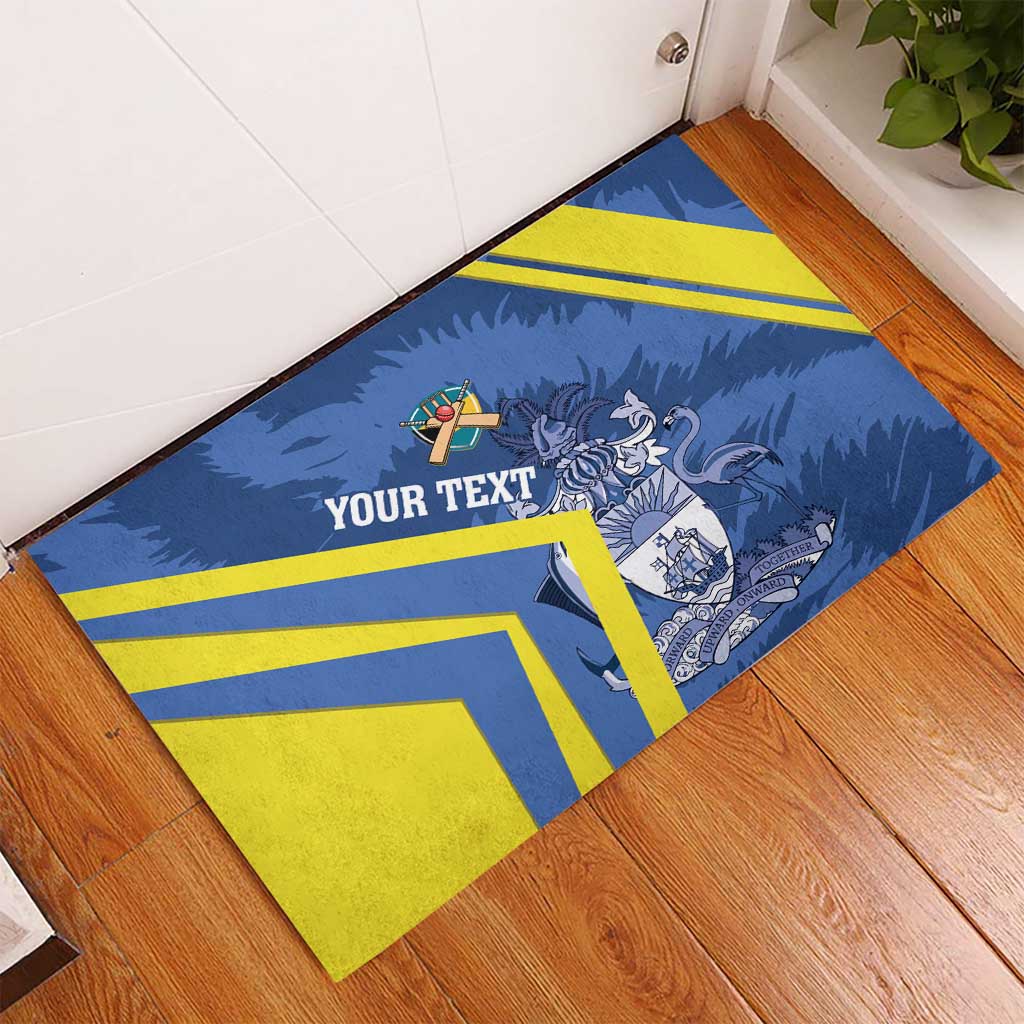 Custom The Bahamas Cricket Rubber Doormat Come On Bahamian