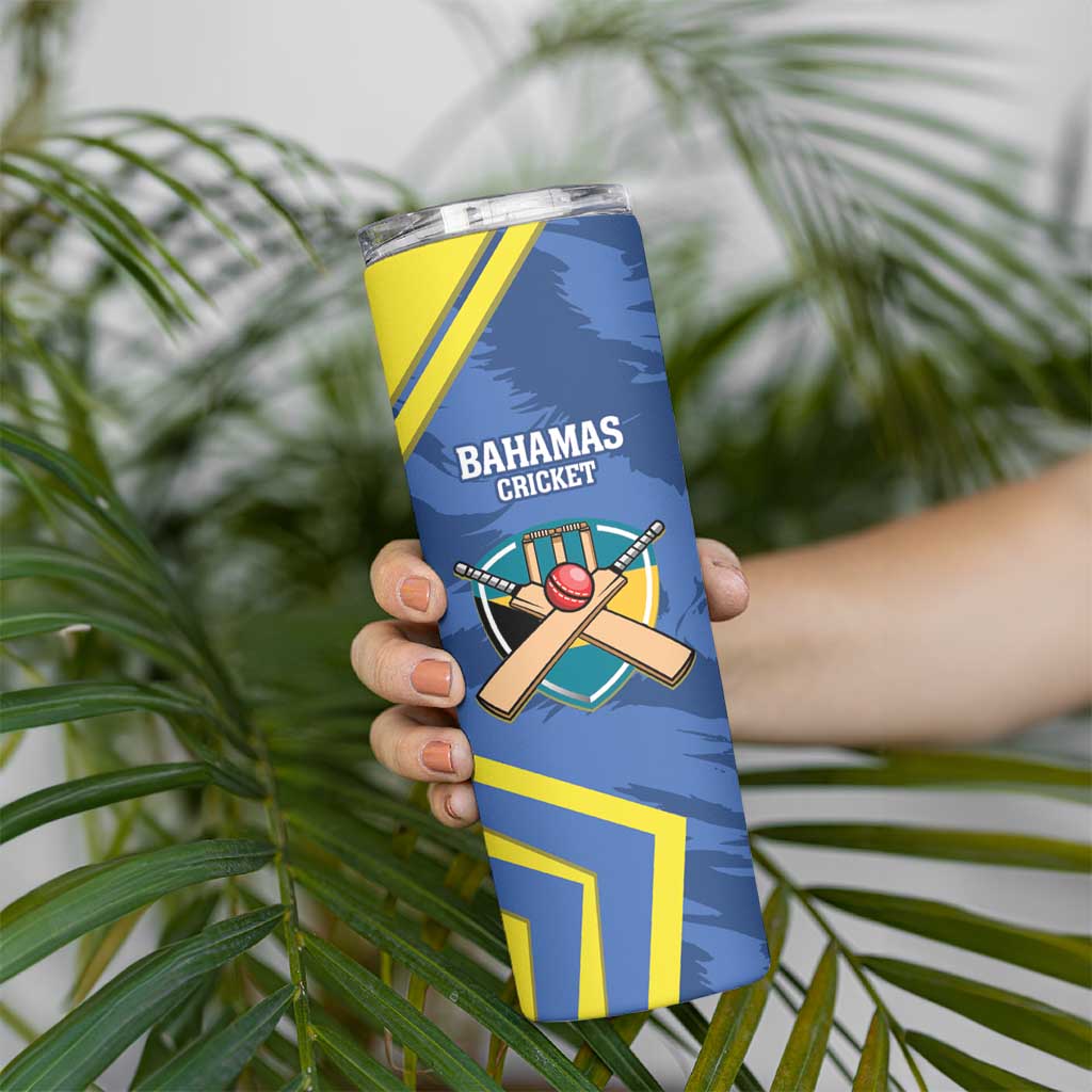 Custom The Bahamas Cricket Skinny Tumbler Come On Bahamian