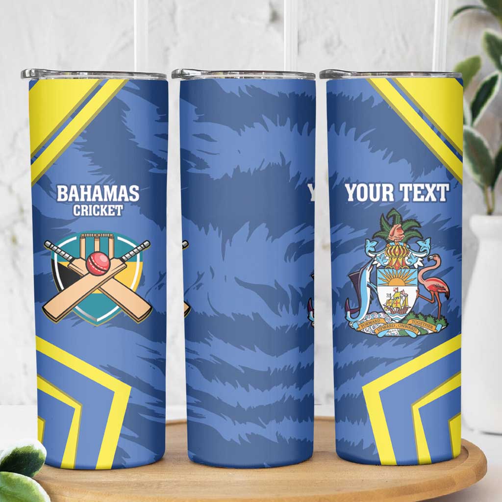 Custom The Bahamas Cricket Skinny Tumbler Come On Bahamian