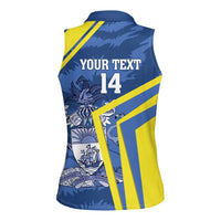 Custom The Bahamas Cricket Women Sleeveless Polo Shirt Come On Bahamian
