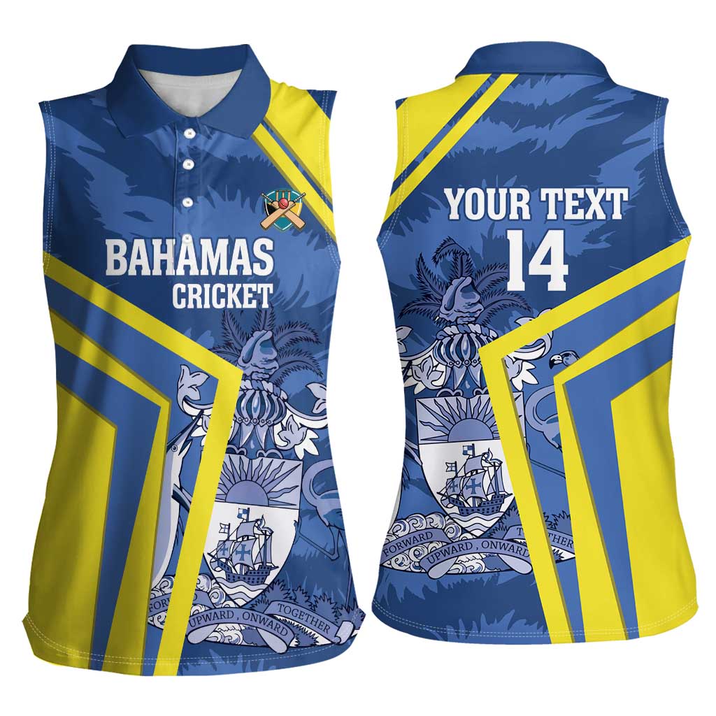 Custom The Bahamas Cricket Women Sleeveless Polo Shirt Come On Bahamian