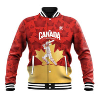 Custom Canada Cricket Baseball Jacket Come On Maple Leaf