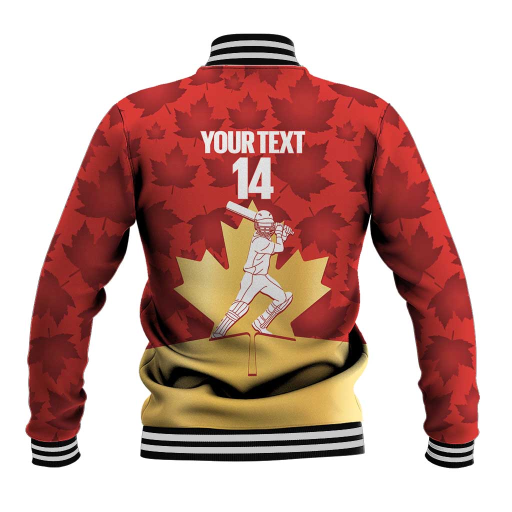 Custom Canada Cricket Baseball Jacket Come On Maple Leaf