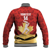 Custom Canada Cricket Baseball Jacket Come On Maple Leaf