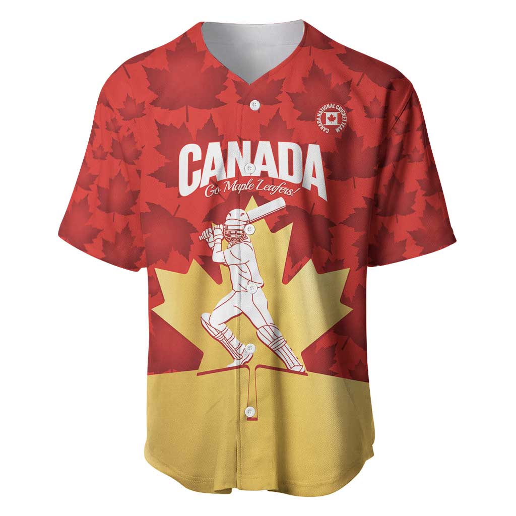 Custom Canada Cricket Baseball Jersey Come On Maple Leaf