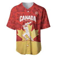 Custom Canada Cricket Baseball Jersey Come On Maple Leaf