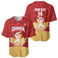Custom Canada Cricket Baseball Jersey Come On Maple Leaf