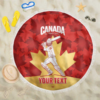 Custom Canada Cricket Beach Blanket Come On Maple Leaf