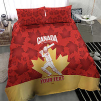Custom Canada Cricket Bedding Set Come On Maple Leaf