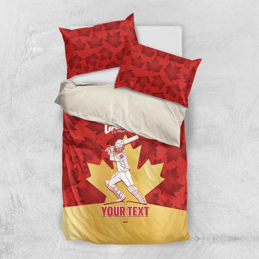 Custom Canada Cricket Bedding Set Come On Maple Leaf