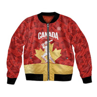 Custom Canada Cricket Bomber Jacket Come On Maple Leaf