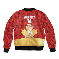 Custom Canada Cricket Bomber Jacket Come On Maple Leaf