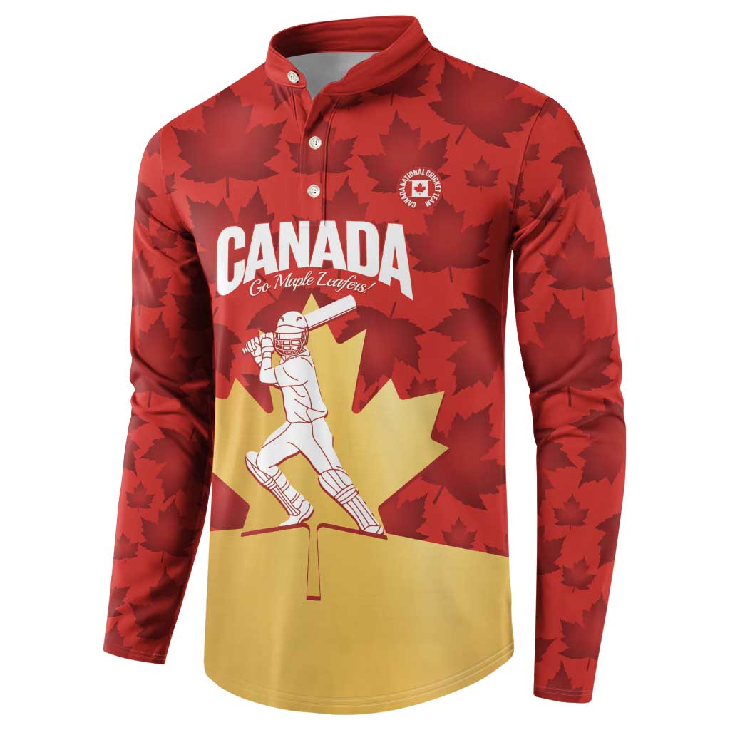 Custom Canada Cricket Button Sweatshirt Come On Maple Leaf