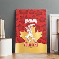 Custom Canada Cricket Canvas Wall Art Come On Maple Leaf