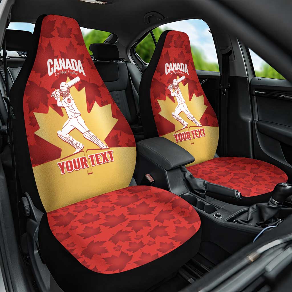 Custom Canada Cricket Car Seat Cover Come On Maple Leaf