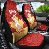 Custom Canada Cricket Car Seat Cover Come On Maple Leaf