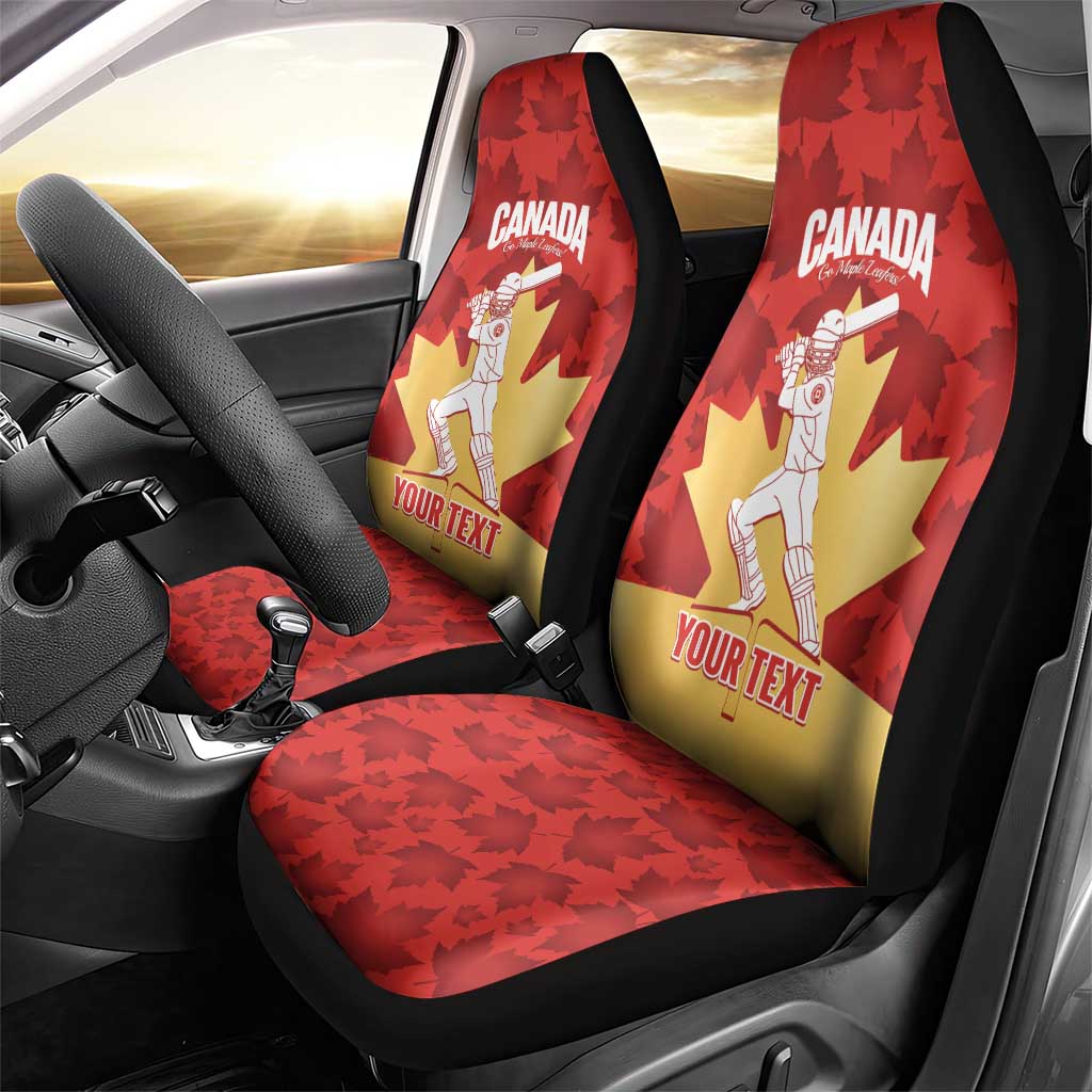 Custom Canada Cricket Car Seat Cover Come On Maple Leaf