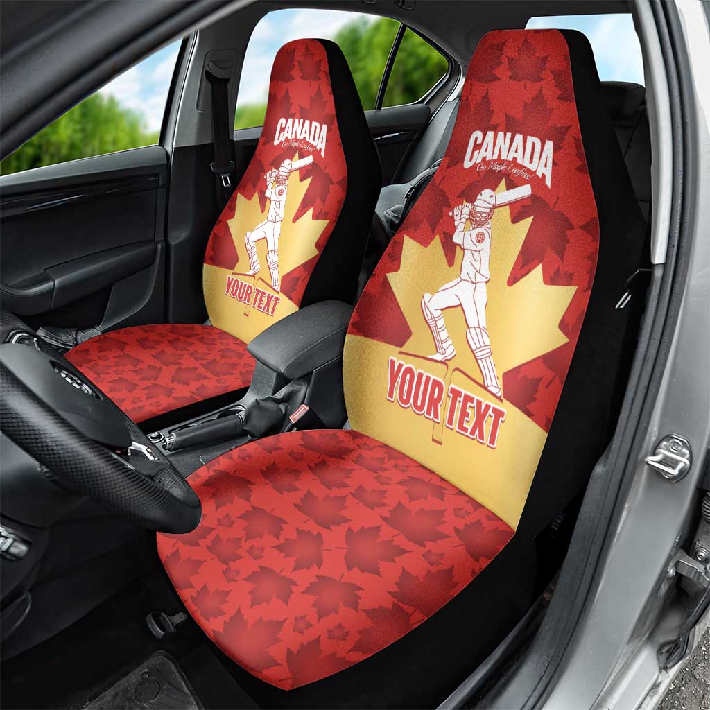 Custom Canada Cricket Car Seat Cover Come On Maple Leaf