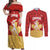 Custom Canada Cricket Couples Matching Off Shoulder Maxi Dress and Long Sleeve Button Shirt Come On Maple Leaf