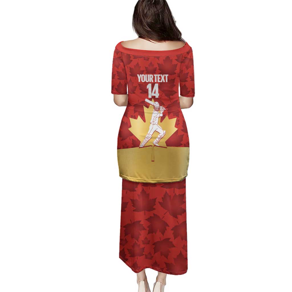 Custom Canada Cricket Family Matching Puletasi and Hawaiian Shirt Come On Maple Leaf