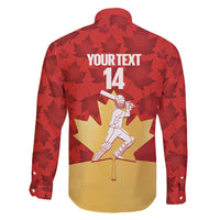 Custom Canada Cricket Family Matching Short Sleeve Bodycon Dress and Hawaiian Shirt Come On Maple Leaf