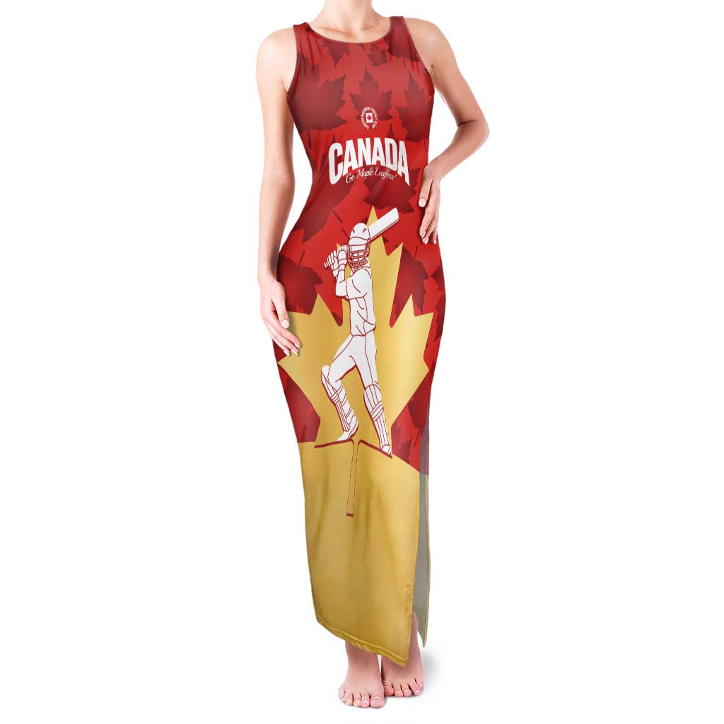 Custom Canada Cricket Family Matching Tank Maxi Dress and Hawaiian Shirt Come On Maple Leaf