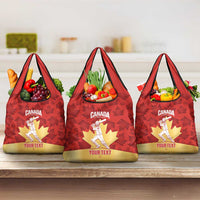 Custom Canada Cricket Grocery Bag Come On Maple Leaf