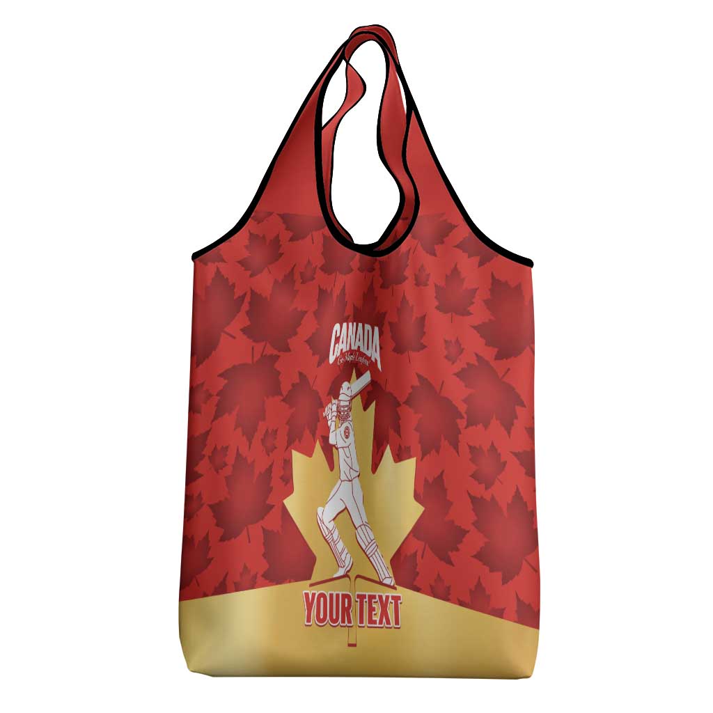 Custom Canada Cricket Grocery Bag Come On Maple Leaf