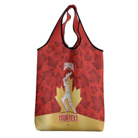 Custom Canada Cricket Grocery Bag Come On Maple Leaf