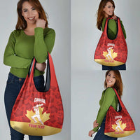 Custom Canada Cricket Grocery Bag Come On Maple Leaf