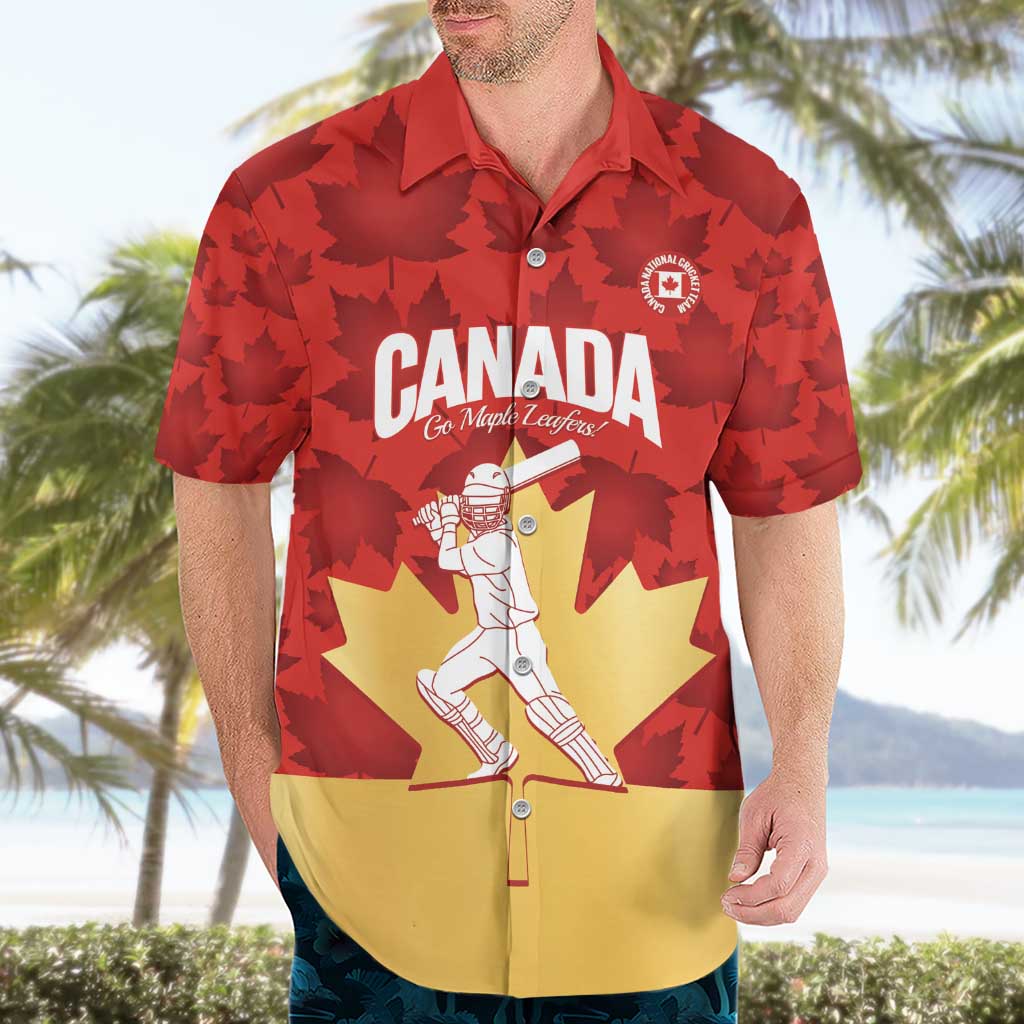 Custom Canada Cricket Hawaiian Shirt Come On Maple Leaf