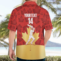 Custom Canada Cricket Hawaiian Shirt Come On Maple Leaf
