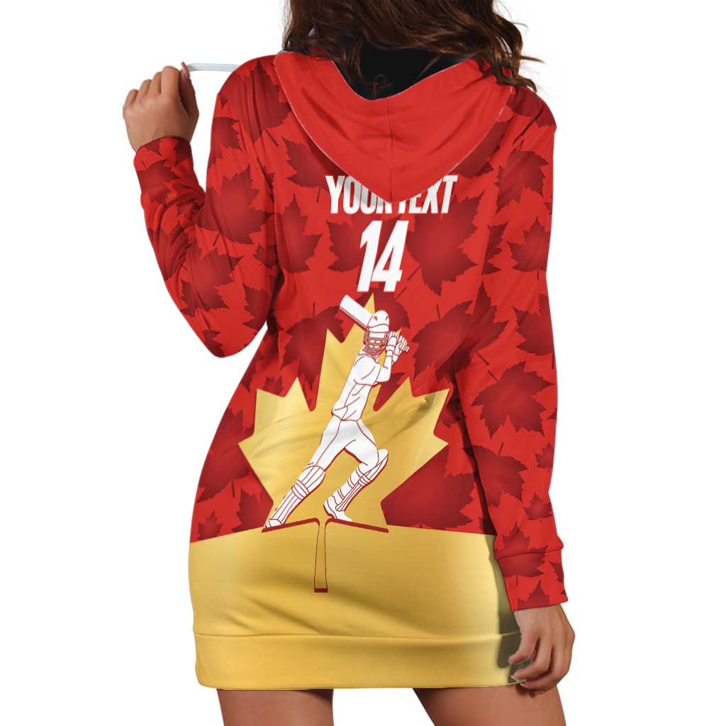 Custom Canada Cricket Hoodie Dress Come On Maple Leaf