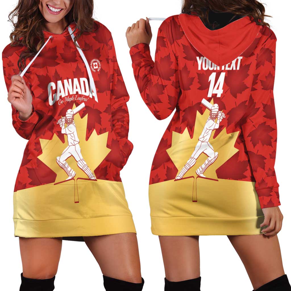 Custom Canada Cricket Hoodie Dress Come On Maple Leaf