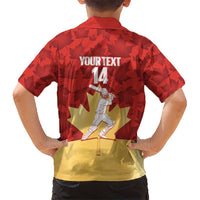 Custom Canada Cricket Kid Hawaiian Shirt Come On Maple Leaf