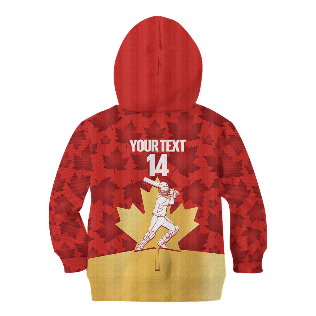 Custom Canada Cricket Kid Hoodie Come On Maple Leaf