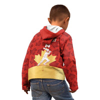 Custom Canada Cricket Kid Hoodie Come On Maple Leaf