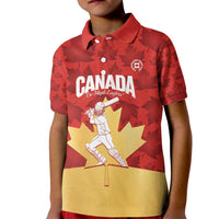 Custom Canada Cricket Kid Polo Shirt Come On Maple Leaf