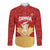 Custom Canada Cricket Long Sleeve Button Shirt Come On Maple Leaf