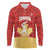Custom Canada Cricket Long Sleeve Polo Shirt Come On Maple Leaf