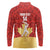 Custom Canada Cricket Long Sleeve Polo Shirt Come On Maple Leaf