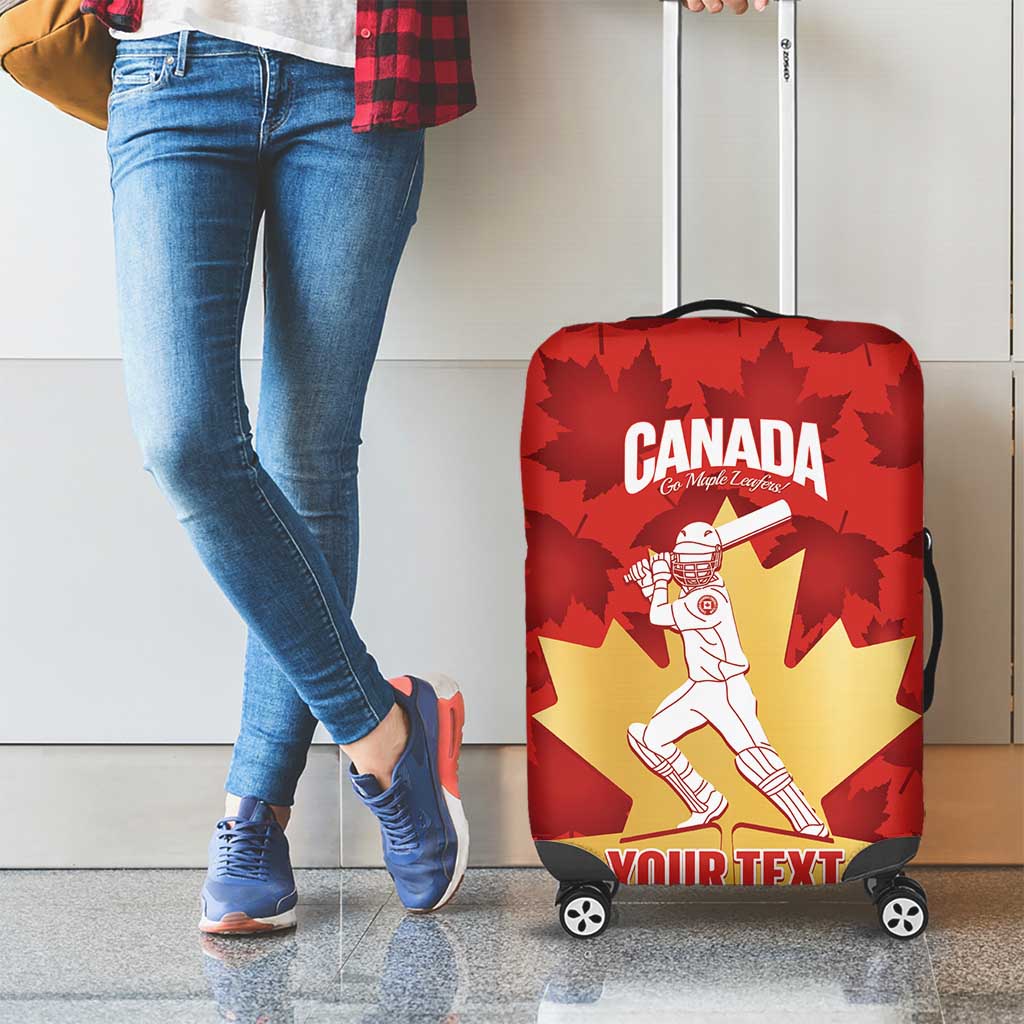 Custom Canada Cricket Luggage Cover Come On Maple Leaf