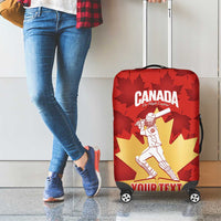 Custom Canada Cricket Luggage Cover Come On Maple Leaf
