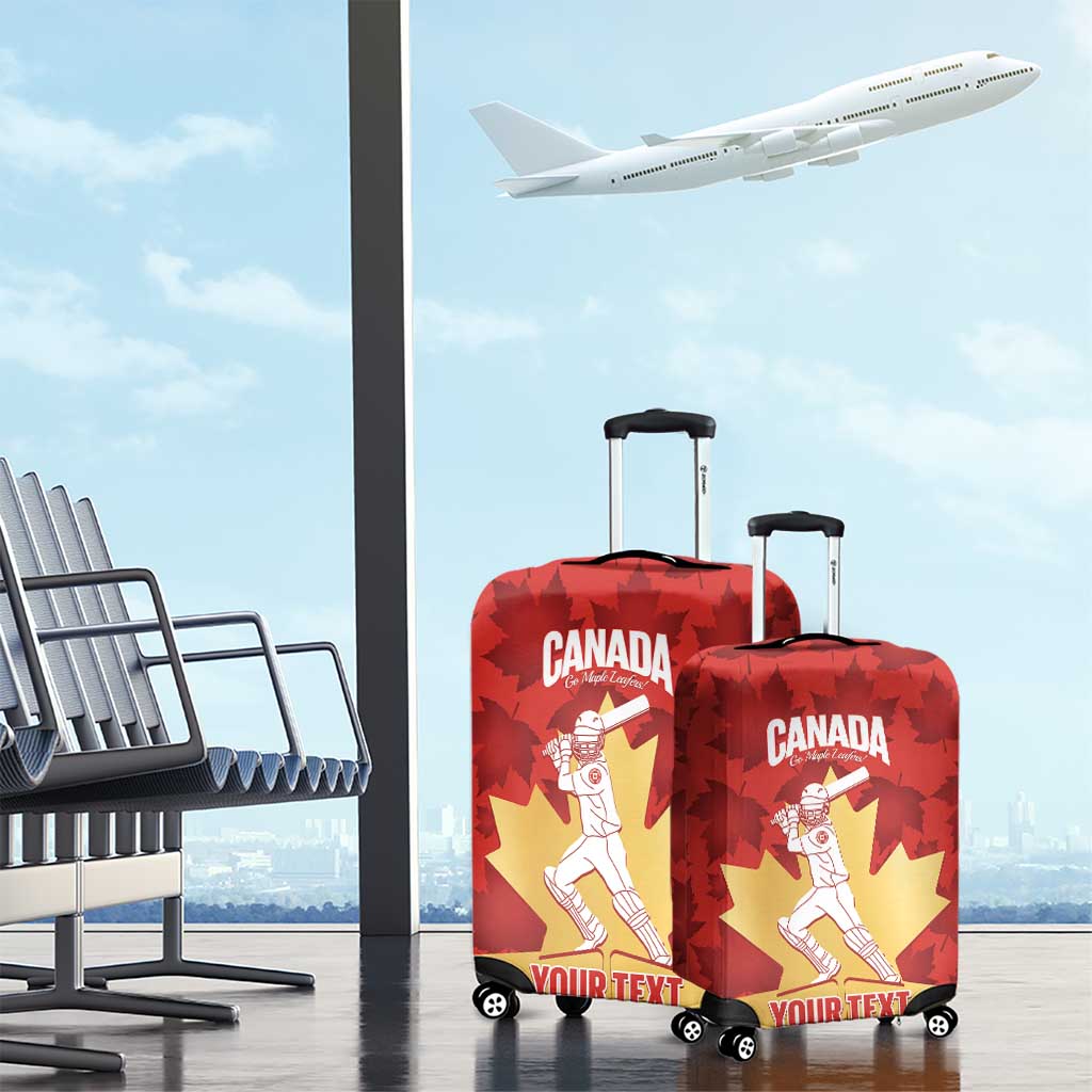 Custom Canada Cricket Luggage Cover Come On Maple Leaf