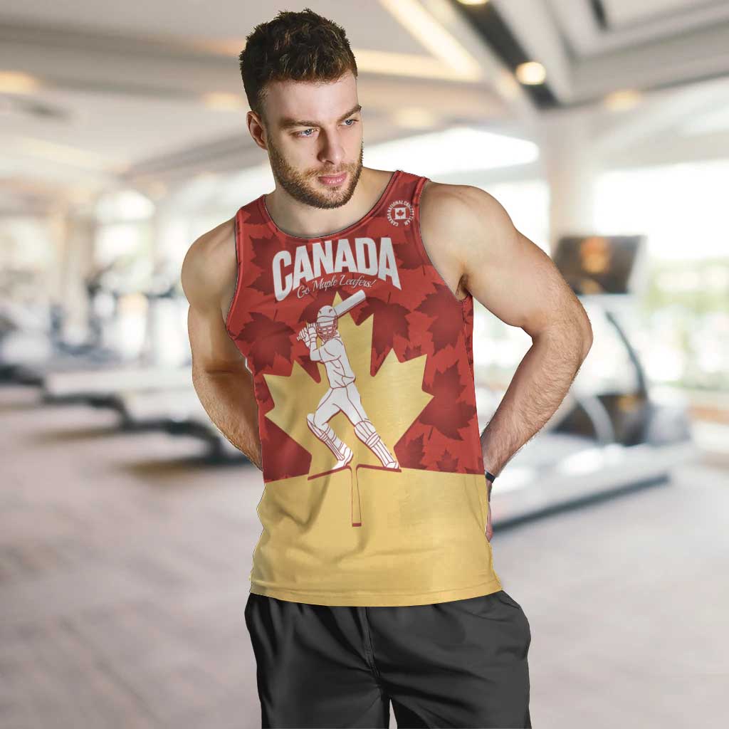 Custom Canada Cricket Men Tank Top Come On Maple Leaf