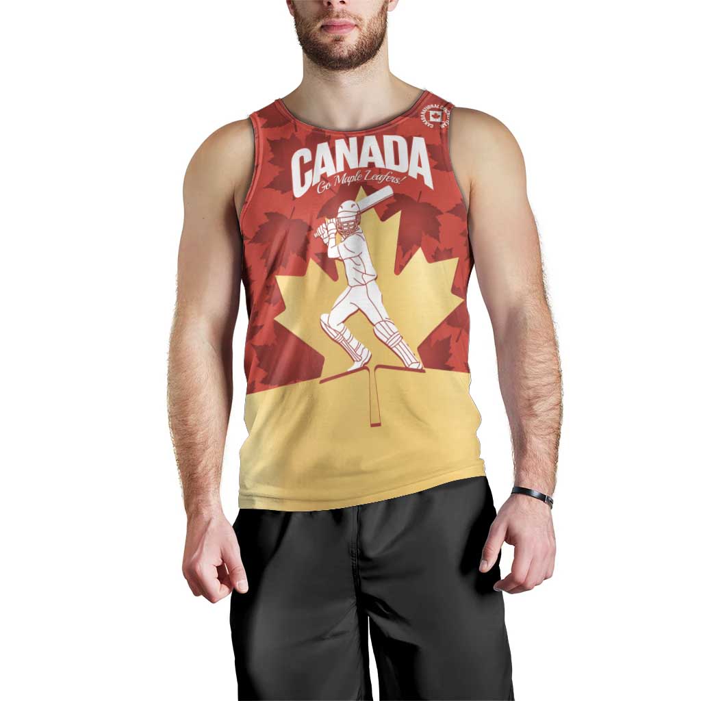 Custom Canada Cricket Men Tank Top Come On Maple Leaf