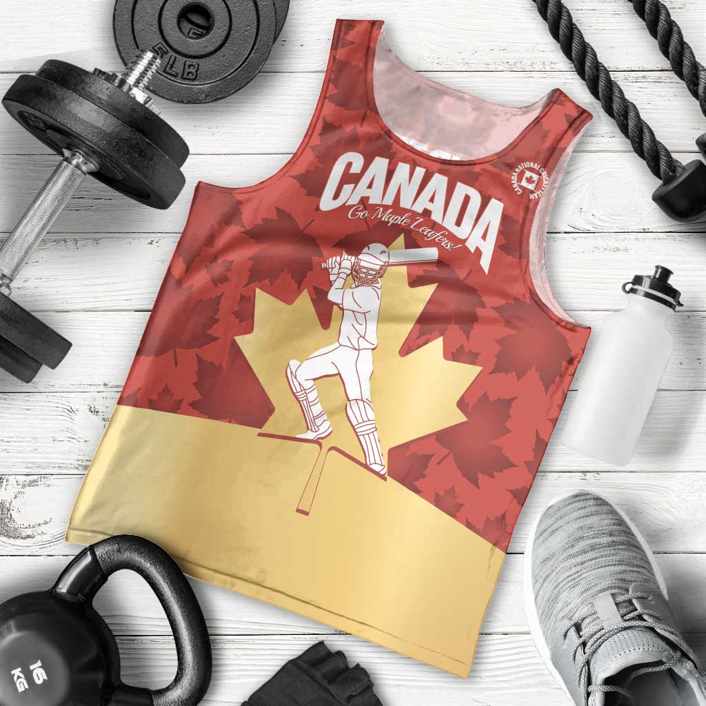 Custom Canada Cricket Men Tank Top Come On Maple Leaf